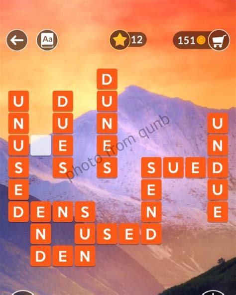 Level 168 Answers in Wind / Sky For Wordscapes : Letters: .